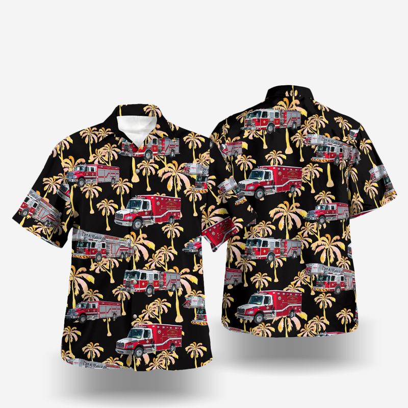 Sarasota County Florida Sarasota County Fire Department Hawaiian Shirt