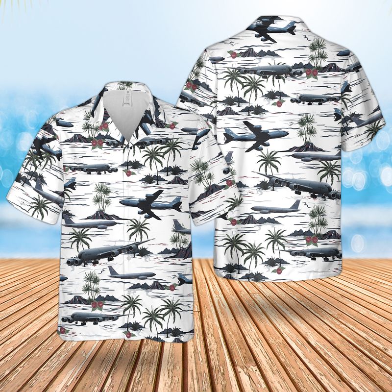 US Air Force Boeing KC-135R Hawaiian Shirt