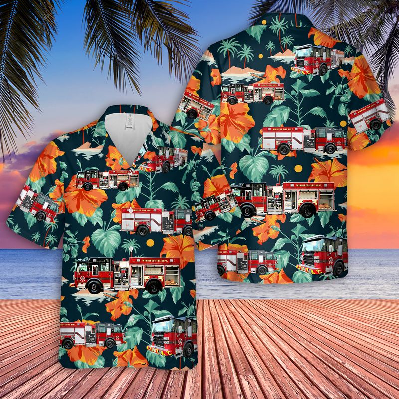 Canada Winnipeg Fire Department Hawaiian Shirt