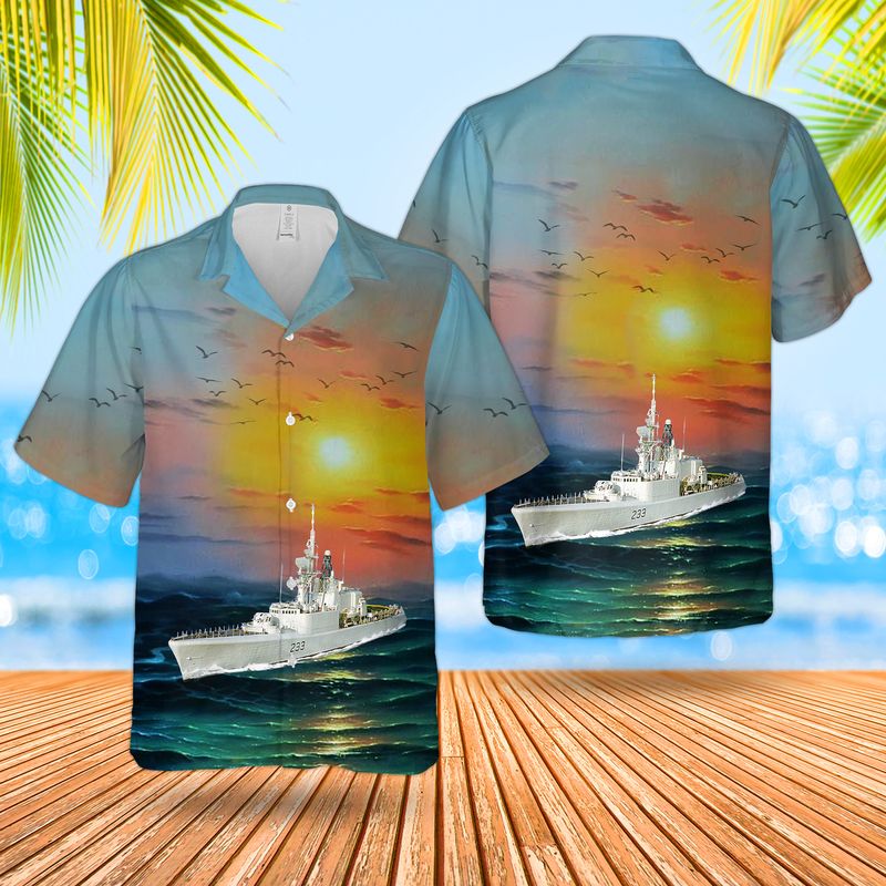 Royal Canadian Navy HMCS Fraser (DDH 233) Hawaiian Shirt