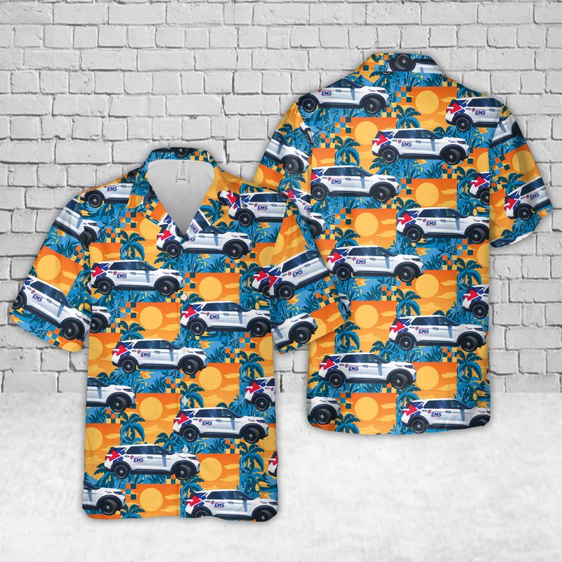 Indianapolis EMS Hawaiian Shirt