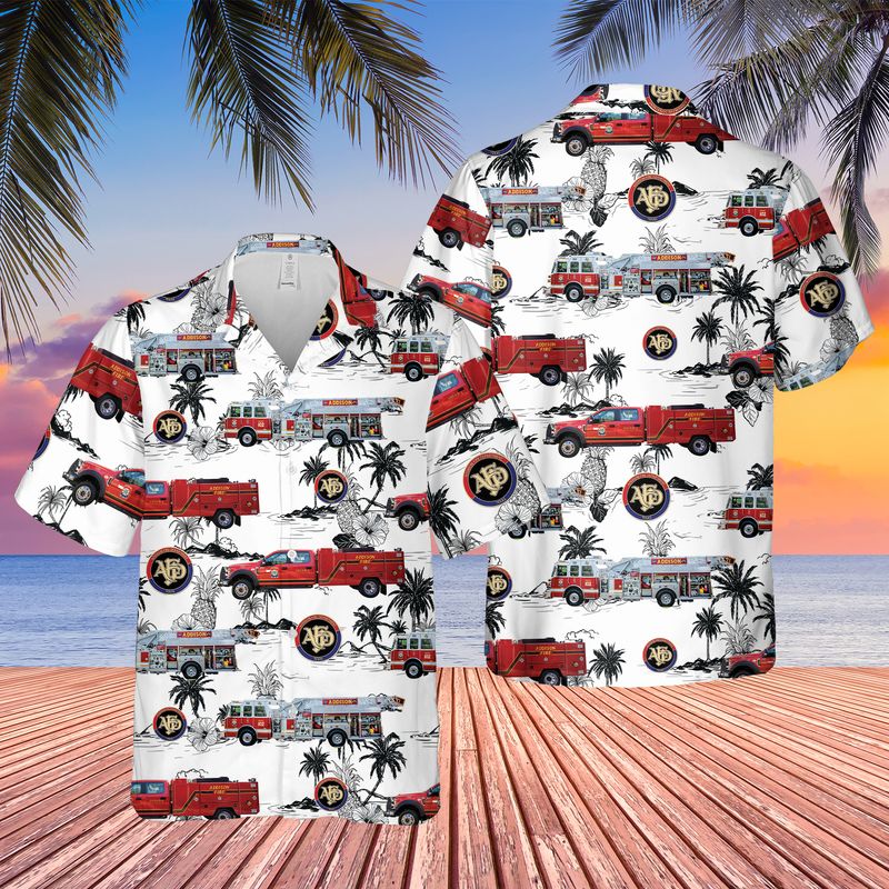 Texas Town of Addison Fire Department Hawaiian Shirt