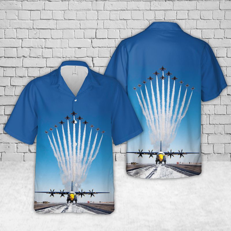 US Navy Blue Angels Show Hawaiian Shirt