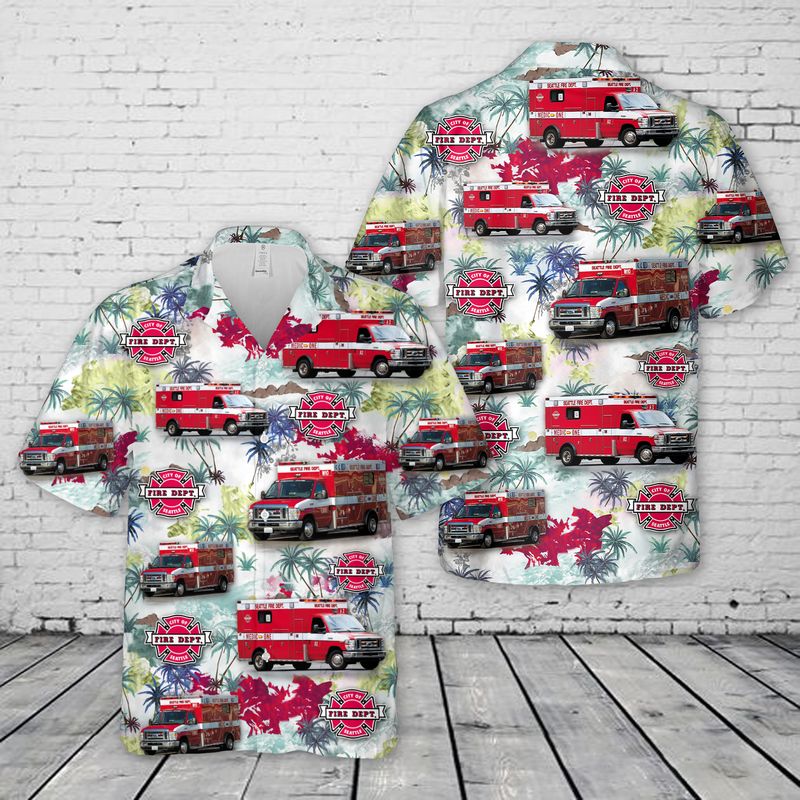 Seattle Fire Department Medic One Hawaiian Shirt