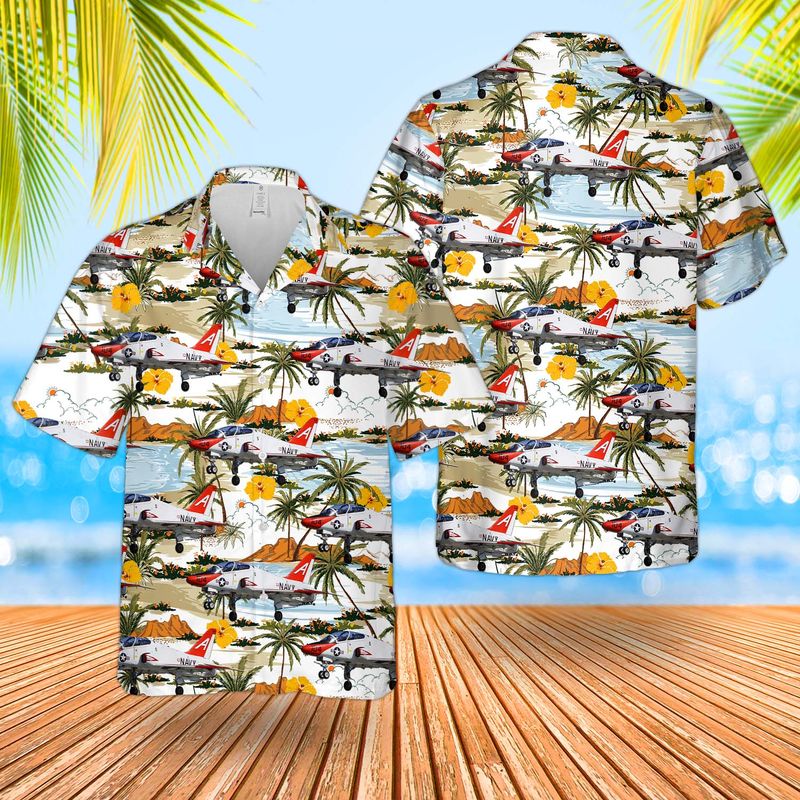 US Navy McDonnell Douglas T-45C Goshawk Hawaiian Shirt