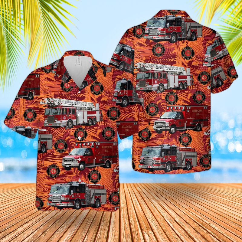 Washington Bellingham Fire Department Hawaiian Shirt