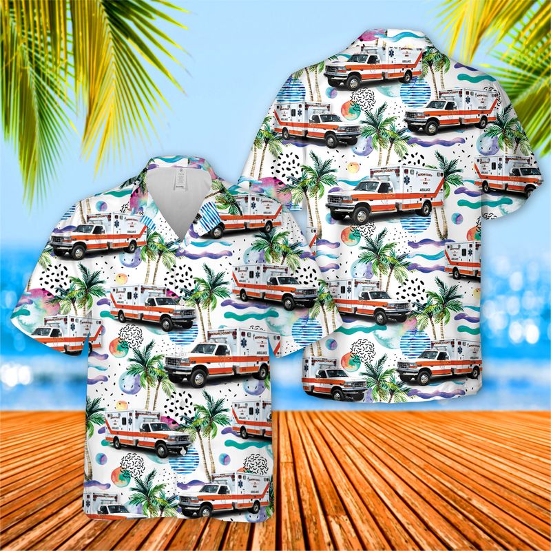 West Virginia Morgan County EMS Hawaiian Shirt