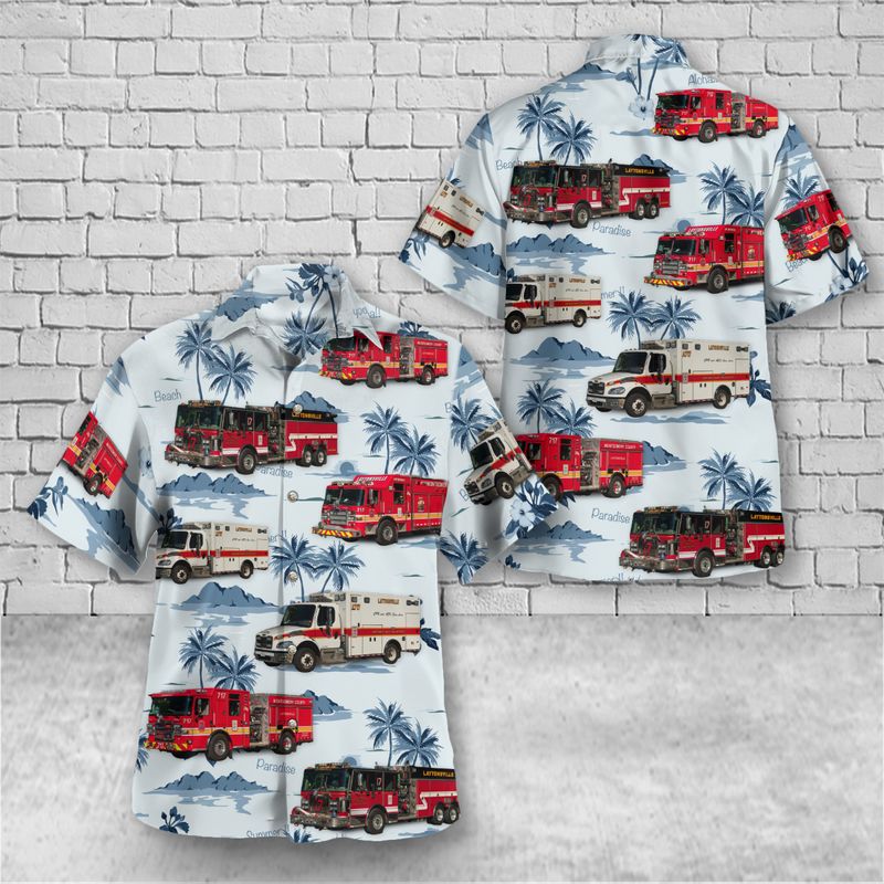 Laytonsville Montgomery County Maryland Laytonsville District Volunteer Fire Department Hawaiian Shirt