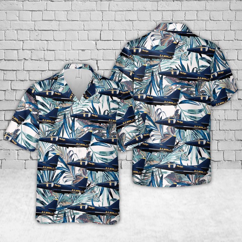 US Navy Blue Angels Douglas A-4F Skyhawks Hawaiian Shirt