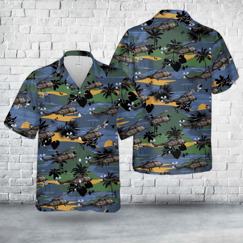 Royal Netherlands Air Force Eurocopter AS 532U2 Cougar Hawaiian Shirt
