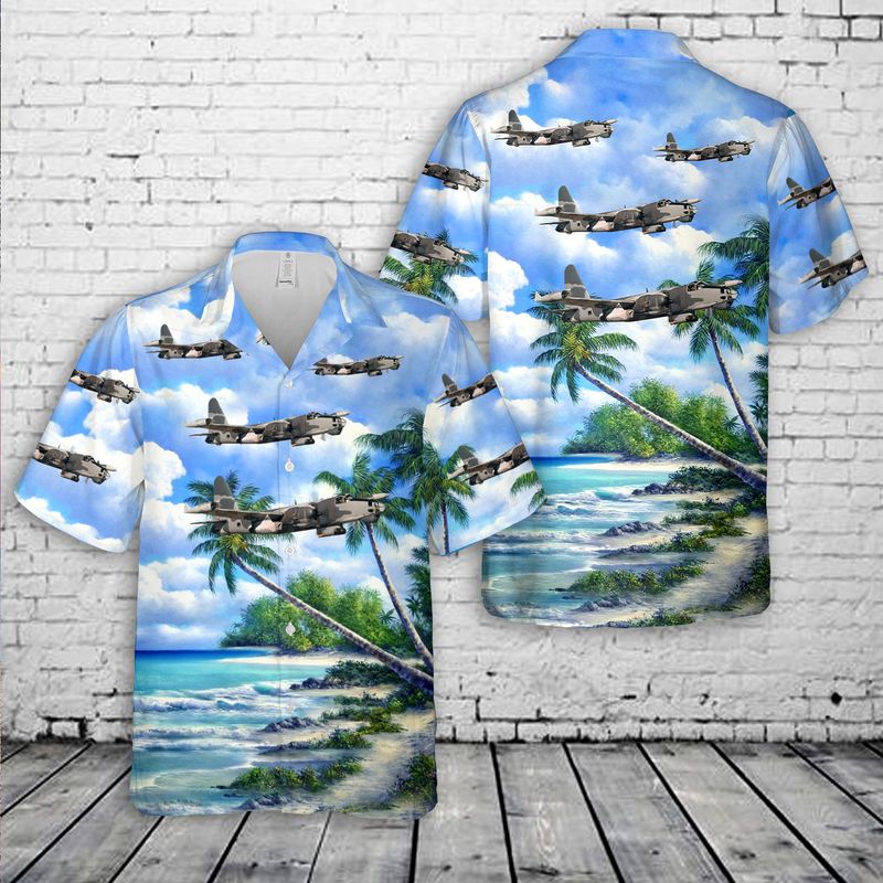 US Navy AP-2H Neptune Of VAH-21 Roadrunners Hawaiian Shirt