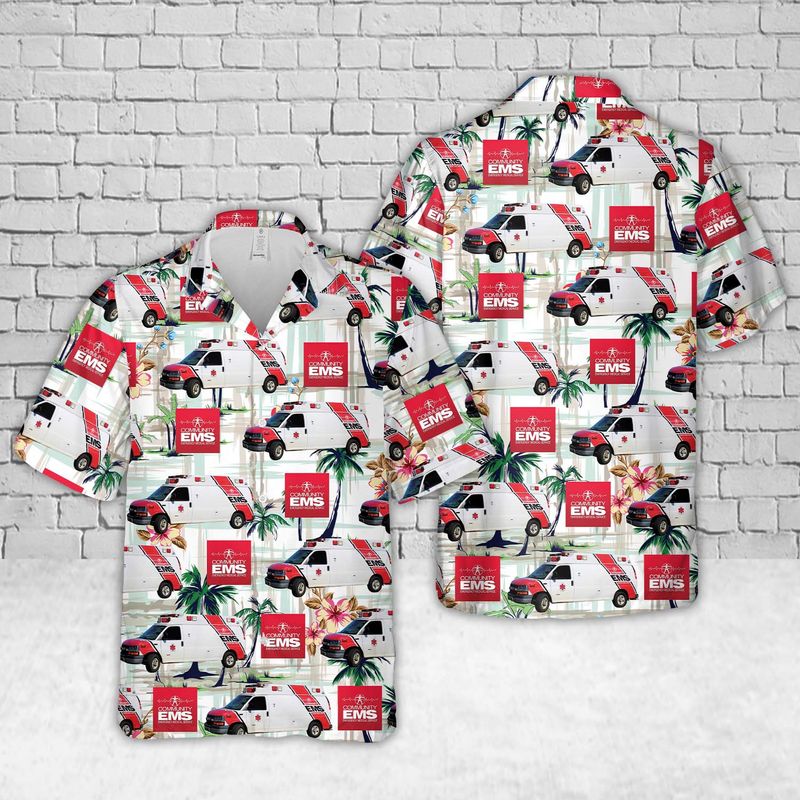 Michigan Community EMS Hawaiian Shirt