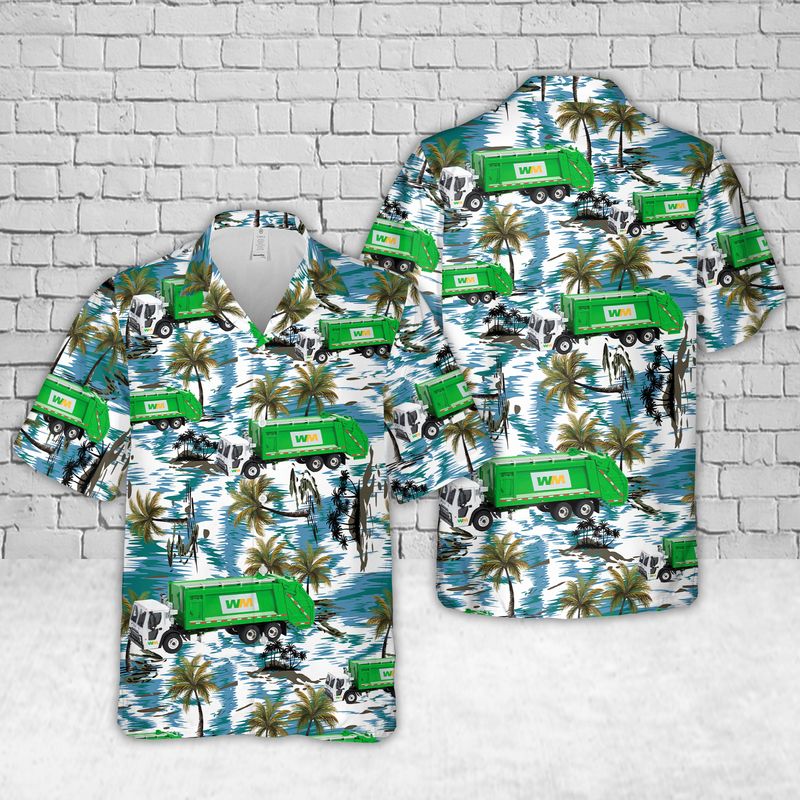 2020 Mack LR Rear Loader Refuse Truck - Waste Management Hawaiian Shirt