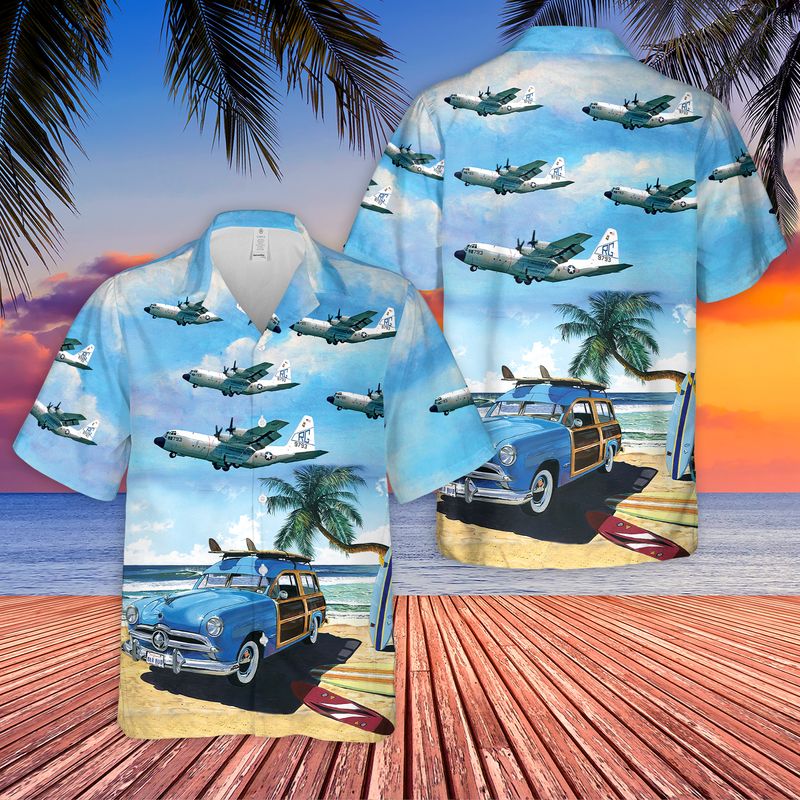 US Navy Lockheed C-130F Hercules Of VRC-50 Hawaiian Shirt