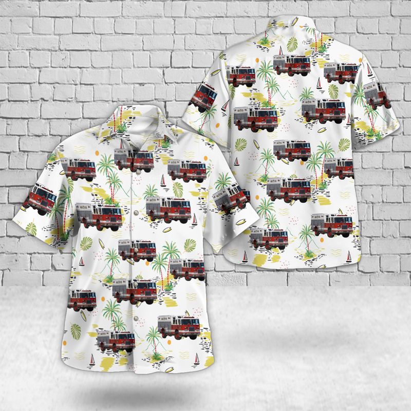 March Air Reserve Base Riverside County California March Air Reserve Base Fire Department Hawaiian Shirt