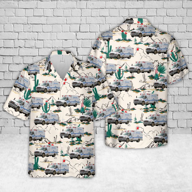 Colorado Grand County EMS Hawaiian Shirt