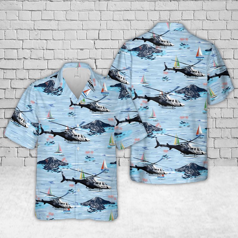 Fresno, California, SkyLife Air Ambulance Bell 430 Hawaiian Shirt