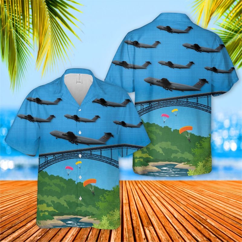 West Virginia Air National Guard 167th Airlift Squadron Lockheed C-5A Galaxy 70-0452 Hawaiian Shirt