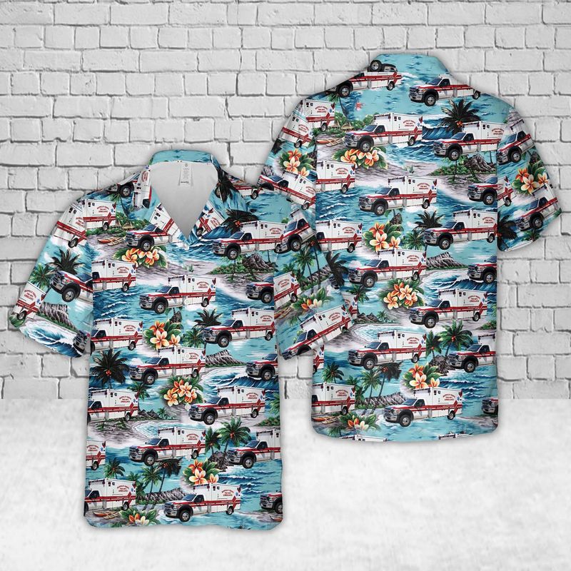 Buffalo Fire Department Ambulance Hawaiian Shirt