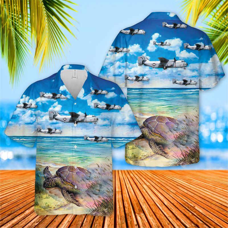 US Navy Grumman C-2A Greyhound Of VR-24 (Lifting Eagles) Hawaiian Shirt