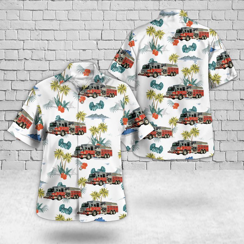 Lake County, Indiana, Merriville Fire Department Tender 7341 Hawaiian Shirt
