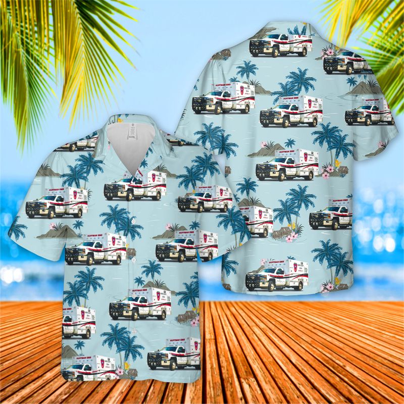 Texas Huffman EMS Hawaiian Shirt