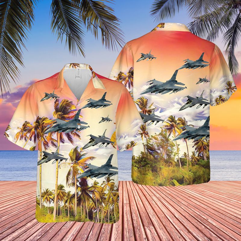 US Air Force F-16 Fighting Falcon Hawaiian Shirt