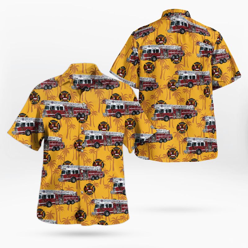 Charlotte Fire Department Ladder Hawaiian Shirt