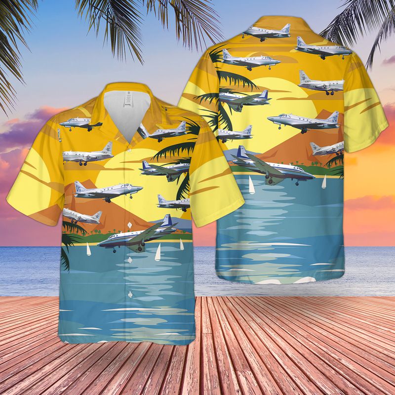 US Navy North American Sabreliner CT-39 VCR-50 Hawaiian Shirt