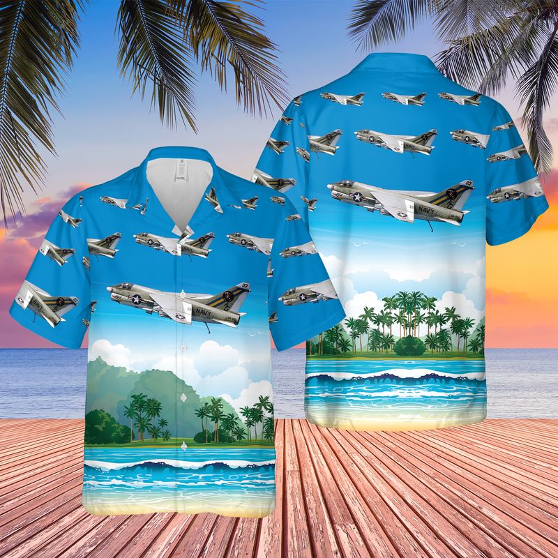 US Navy LTV A-7E Corsair II Of VA-66 The Waldos Hawaiian Shirt
