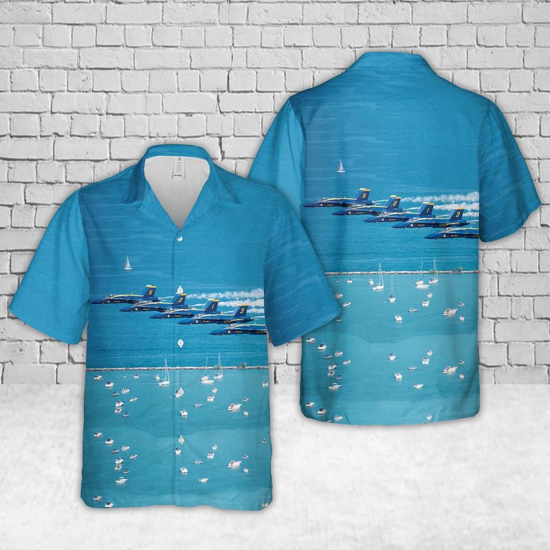 US Navy Blue Angels Air And Water Show Hawaiian Shirt