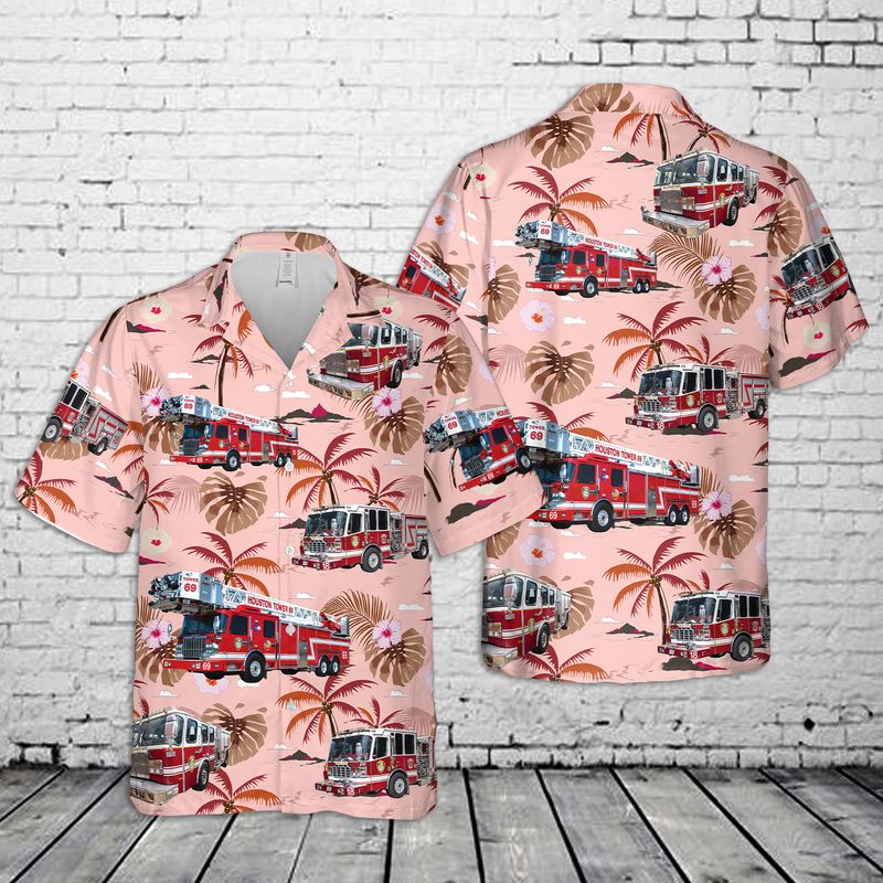 Houston Fire Department Hawaiian Shirt