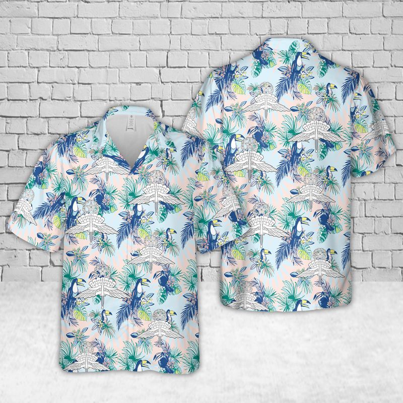 US Air Force Military Freefall Parachutist Badge Master Hawaiian Shirt