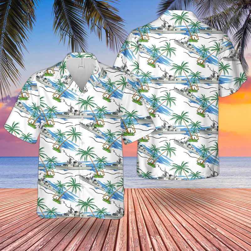 Royal Canadian Navy HMCS Vancouver FFH 331 Hawaiian Shirt