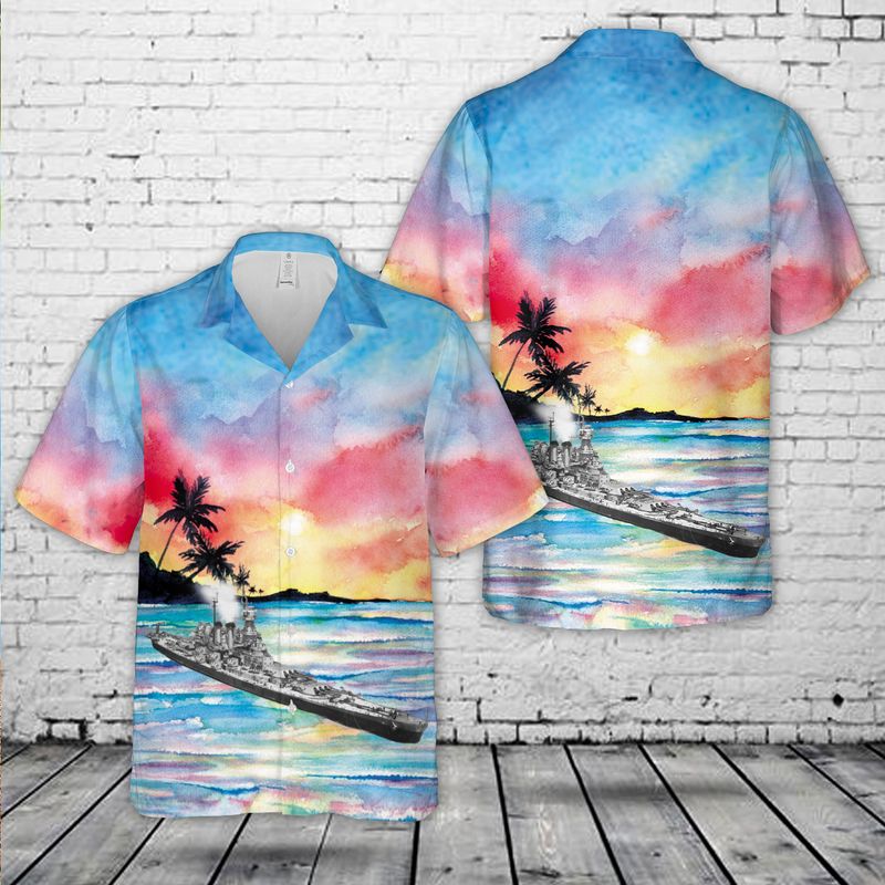 US Navy USS North Carolina (BB-55) Hawaiian Shirt