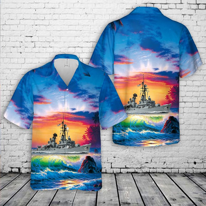 US Navy USS Sampson (DDG-10) Hawaiian Shirt