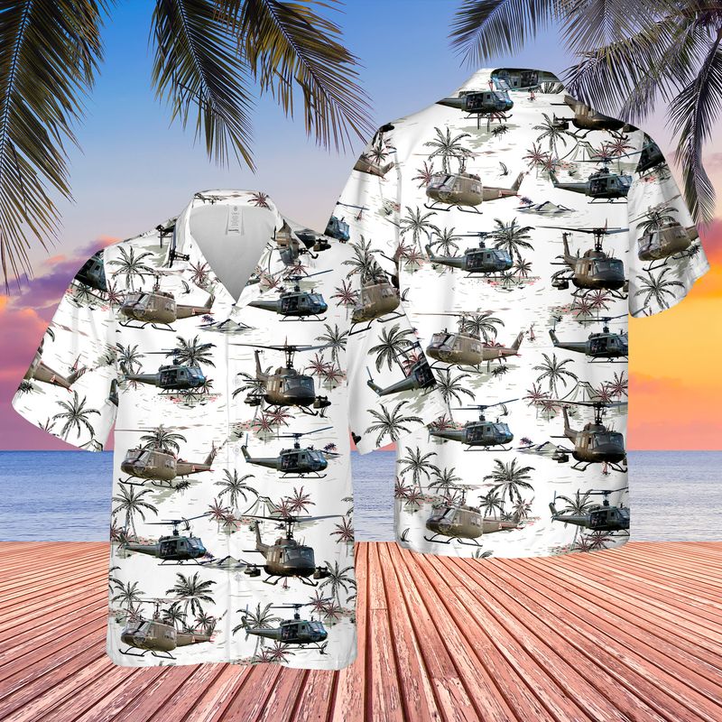 US Army Bell UH-1 Huey Hawaiian Shirt