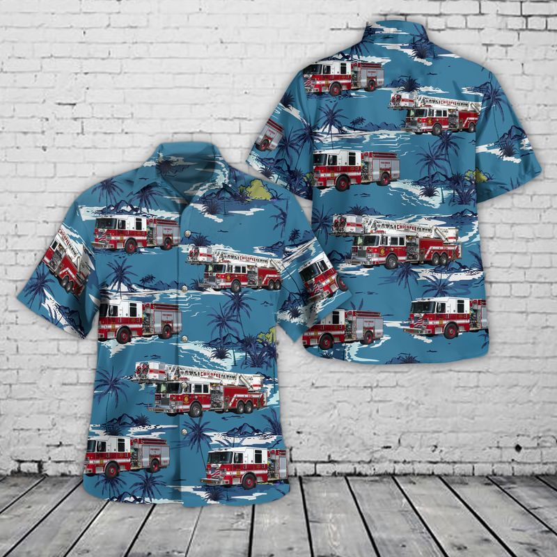 Chicopee Hampden County Massachusetts Chicopee Fire Department Hawaiian Shirt
