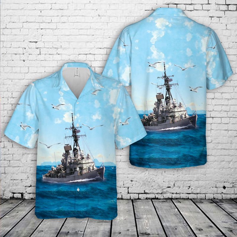 US Navy USS Barney (DDG-6) Hawaiian Shirt