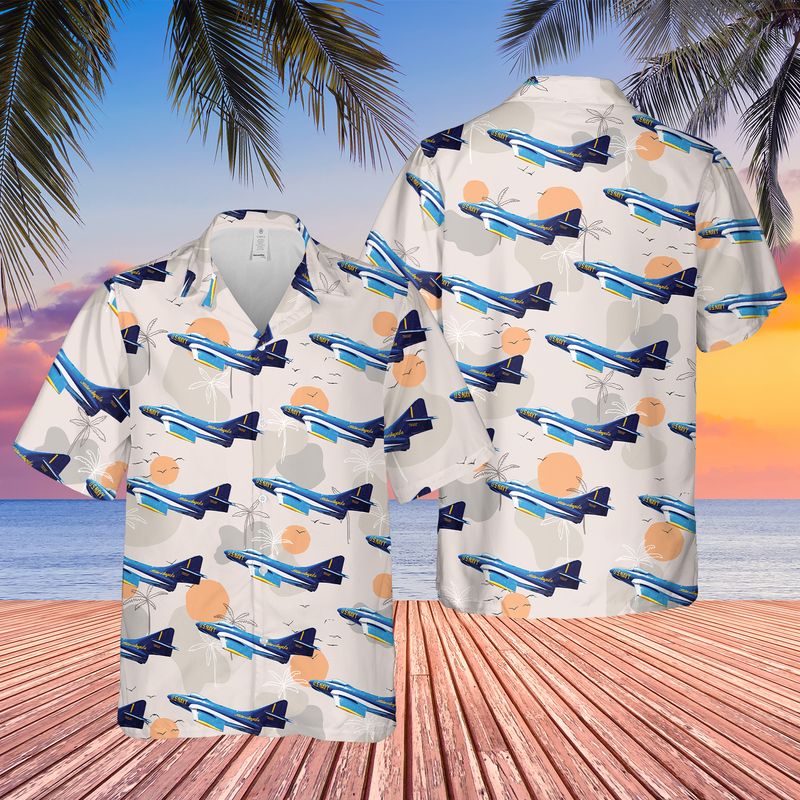 US Navy Blue Angels F9F-8 Cougar Hawaiian Shirt