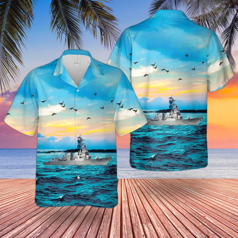 US Navy USS John Finn (DDG-113) Hawaiian Shirt
