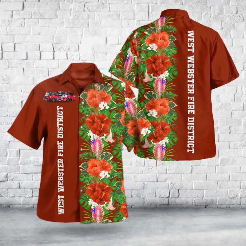 Webster, New York, West Webster Fire District Hawaiian Shirt