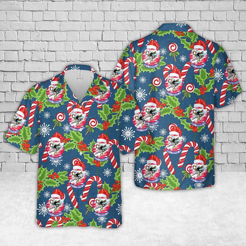 US Air Force 457th Fighter Squadron Christmas Hawaiian Shirt