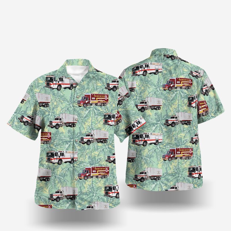 Springdale Prince George County Maryland St. Joseph Fire Department Hawaiian Shirt