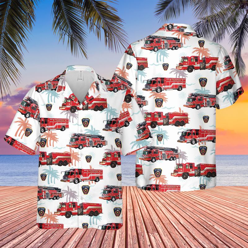 US Texas Cy-Fair Fire Department Hawaiian Shirt