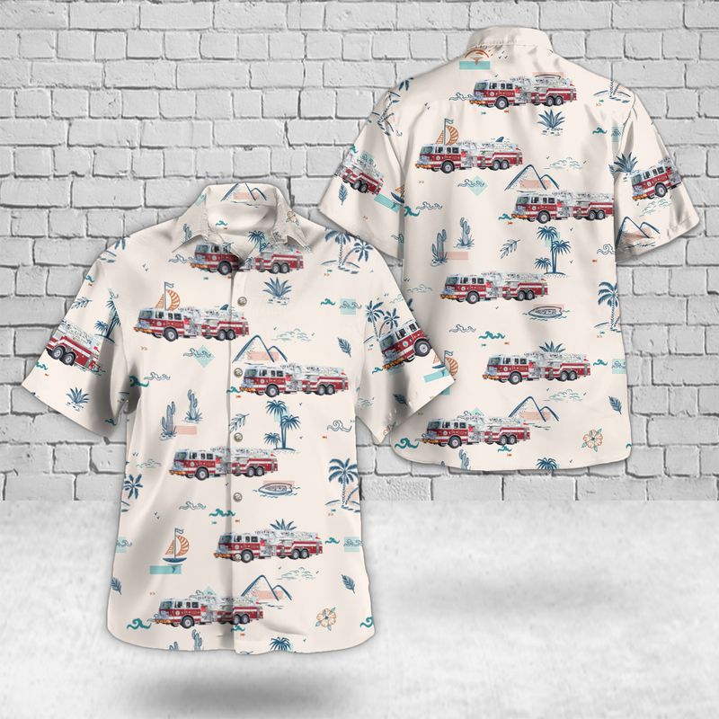 Sault Ste. Marie, Michigan, City of Sault Ste. Marie Fire Department Hawaiian Shirt