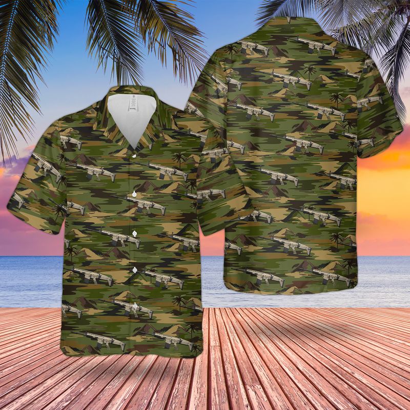 US Army FN Mk.17 SCAR-H Hawaiian Shirt