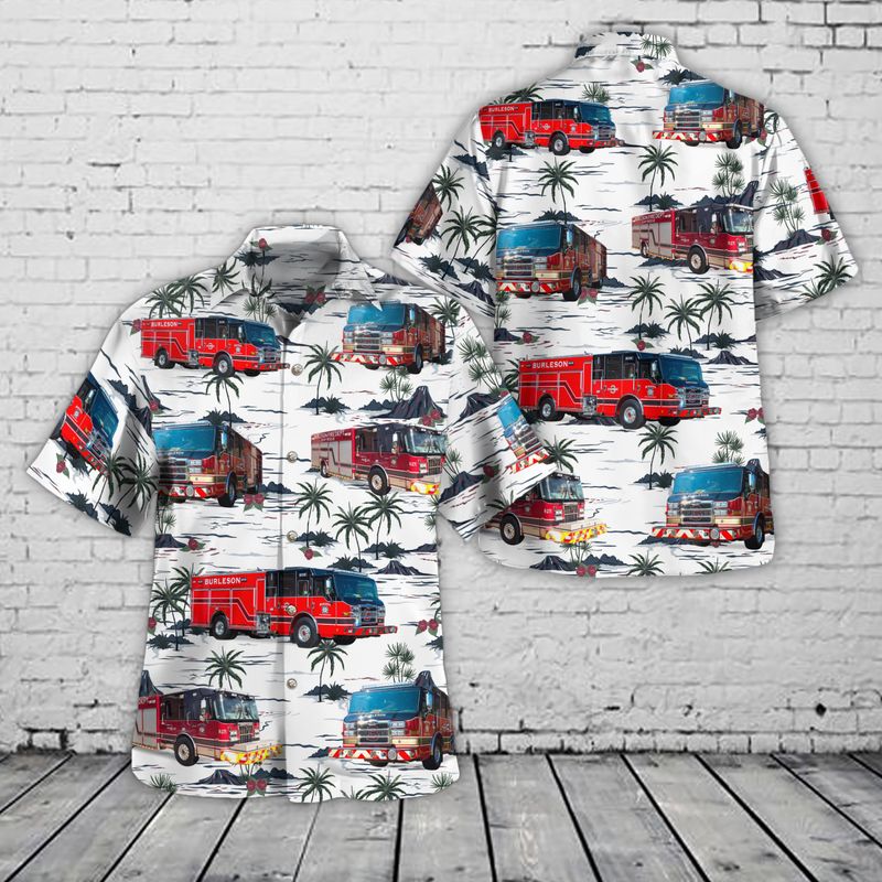 Burleson Fire Department Hawaiian Shirt