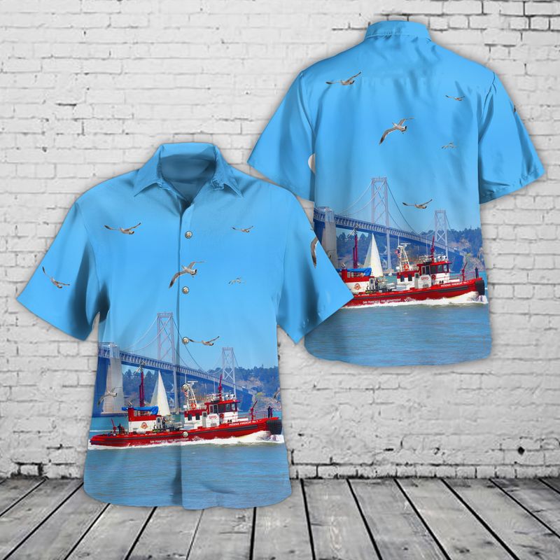California, San Francisco Fire Department Fireboat Phoenix Hawaiian Shirt