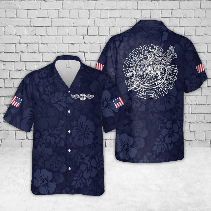 US Navy AE Hawaiian Shirt